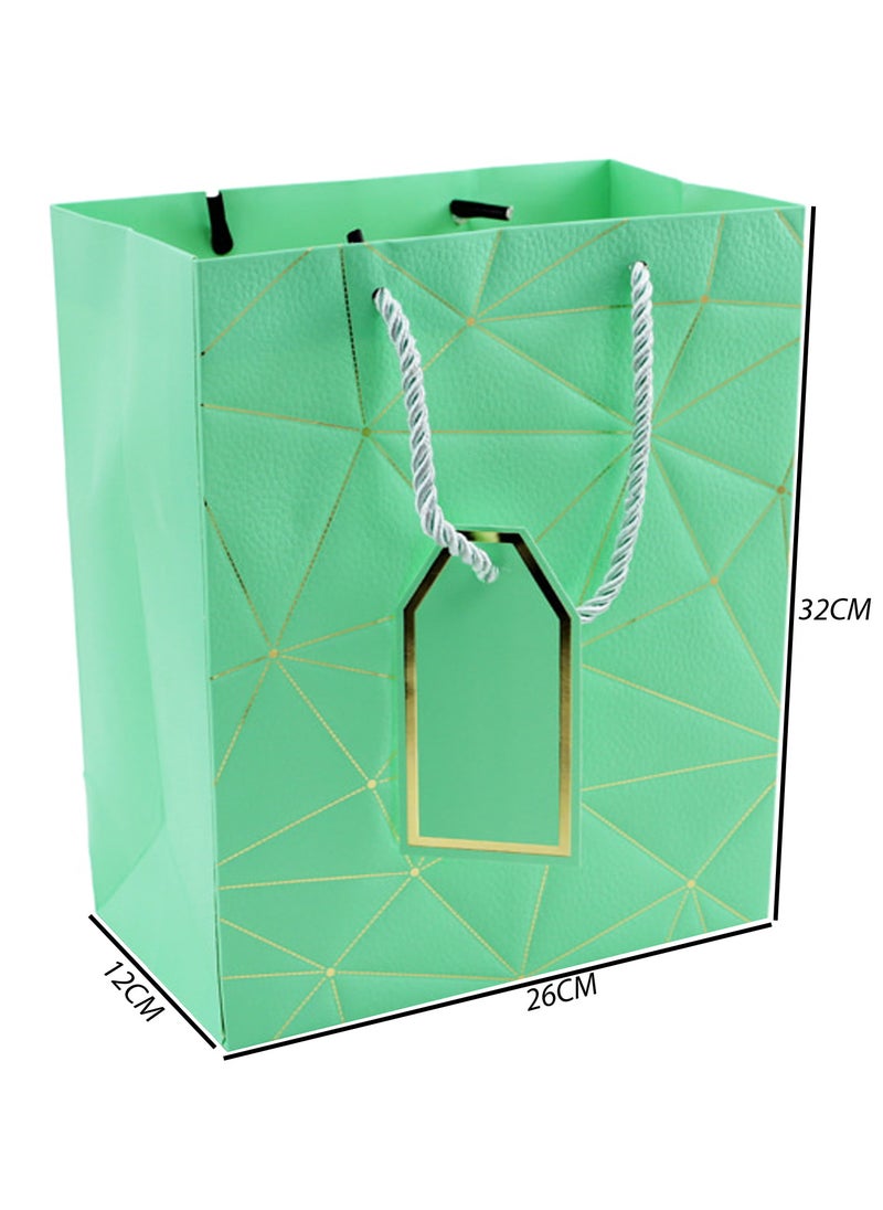 PARTY FUN - Twisted Handle Kraft Paper Bags | Gift Bag Party Favor for Hen Parties, Weddings, and Special Occasions - Green - Image 1