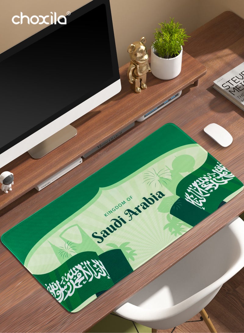 choxila 1pc Mouse Pad, Saudi Arabian National Day Gift,Kingdom of Saudi Arabid Green Mouse Pad,60x30cm Computer Pad,Laptop Pad,Gift, Coffee Mat 60x30x1 cm Green - Image 3