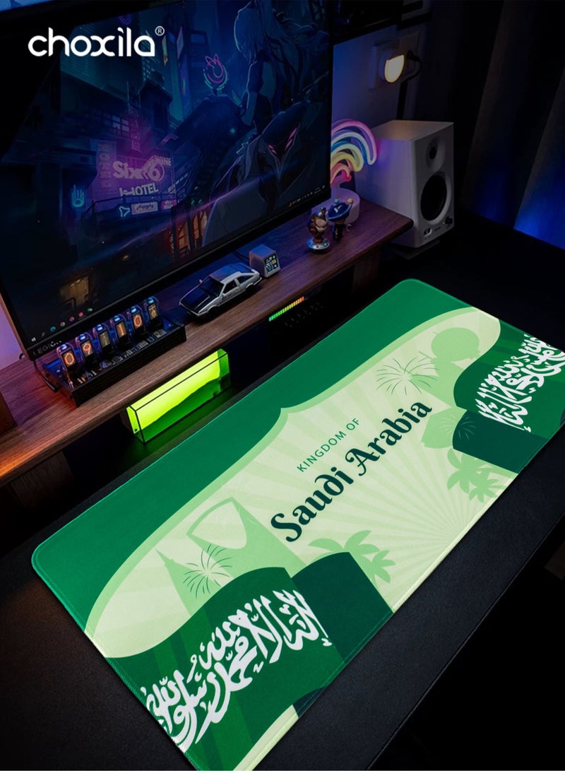 choxila 1pc Mouse Pad, Saudi Arabian National Day Gift,Kingdom of Saudi Arabid Green Mouse Pad,60x30cm Computer Pad,Laptop Pad,Gift, Coffee Mat 60x30x1 cm Green - Image 4