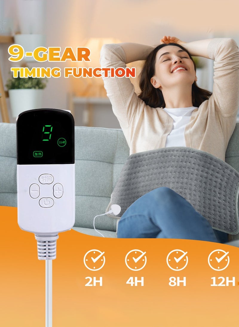 BEIRUI Heating pads, Electric Heating Pad with timer and 9 temperature levels, Heating Pad with heating technology for the back of the neck, Shoulder and abdomen, Machine washable - Image 5