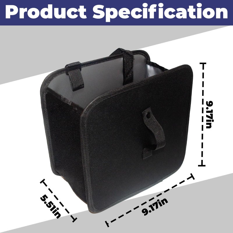 BFXM Car Trash Can, Foldable Trash Can Collapsible Hanging Trash Bag for Car Seat, 2 Gallons Leakproof Garbage Bags, Cars Must Haves Interior Accessories Essentials - Image 2