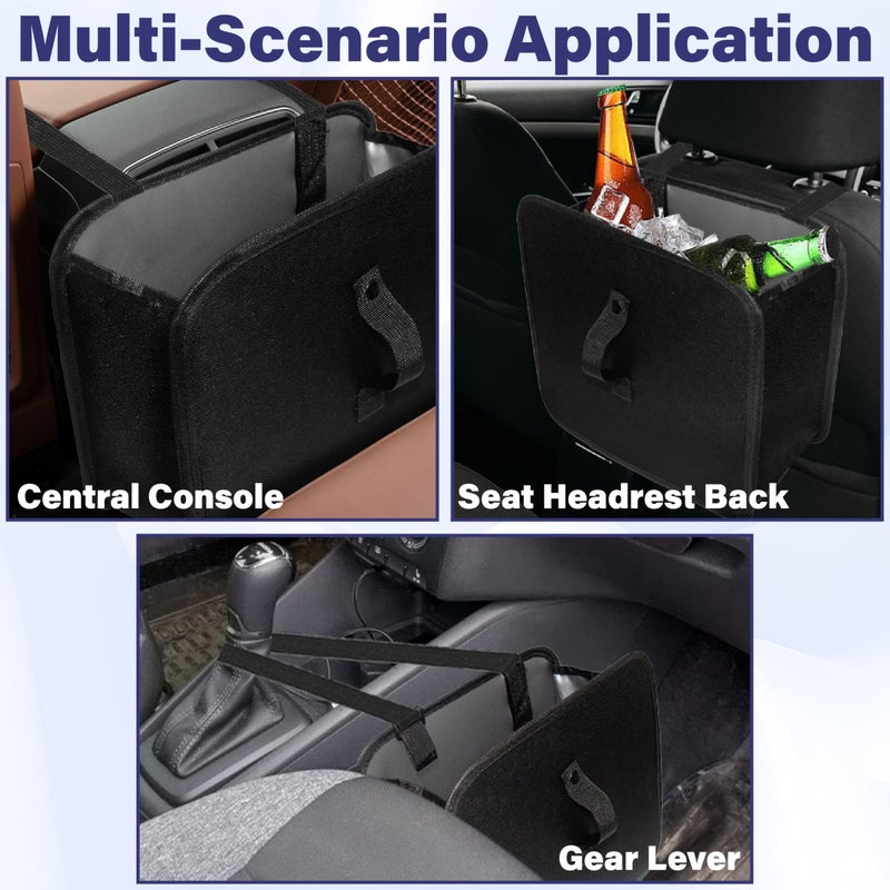 BFXM Car Trash Can, Foldable Trash Can Collapsible Hanging Trash Bag for Car Seat, 2 Gallons Leakproof Garbage Bags, Cars Must Haves Interior Accessories Essentials - Image 3
