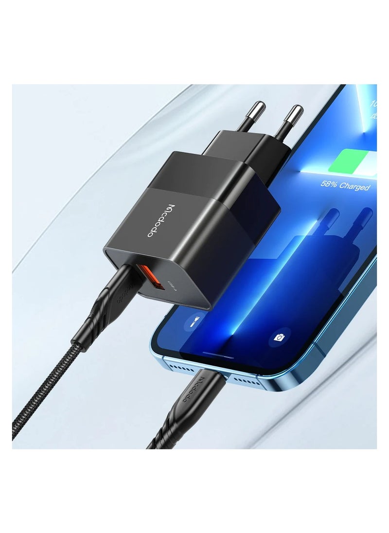 Mcdodo - Charger Hydrogen Series 20W + Cable Greased Lightning Series PD Type-c to Lightning 1.2m - Image 1