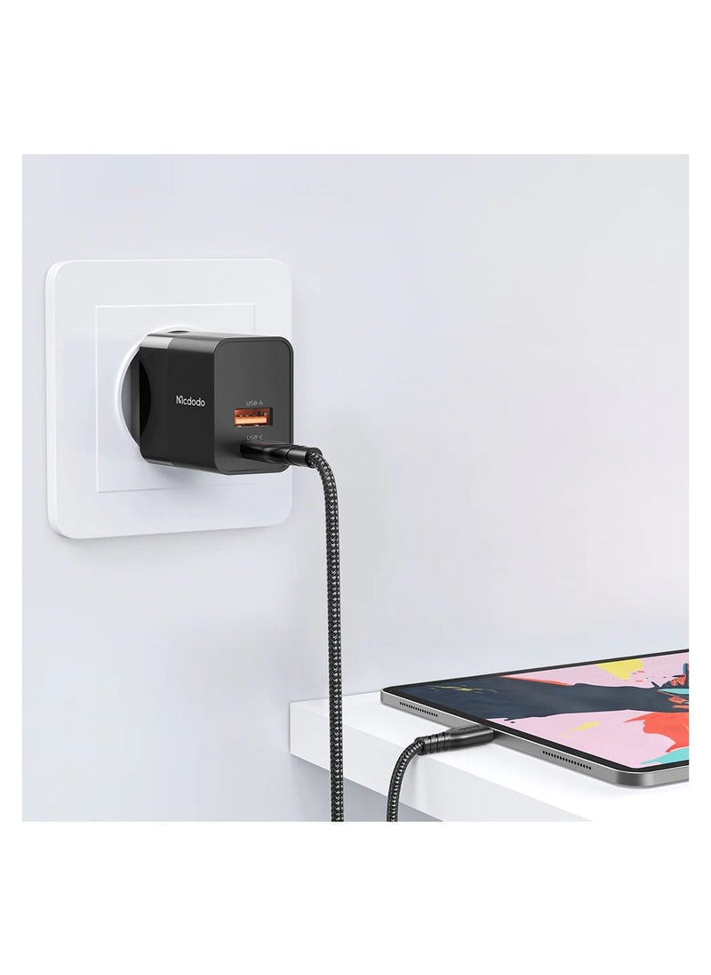 Mcdodo - Charger Hydrogen Series 20W + Cable Greased Lightning Series PD Type-c to Lightning 1.2m - Image 1
