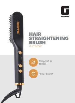 GEEPAS Hair and Beard Straightening Brush- GHBS86066 Smooth and Comb-Like Design for Beard & Hair, Perfect For Salon And At Home Styling  - Image 3