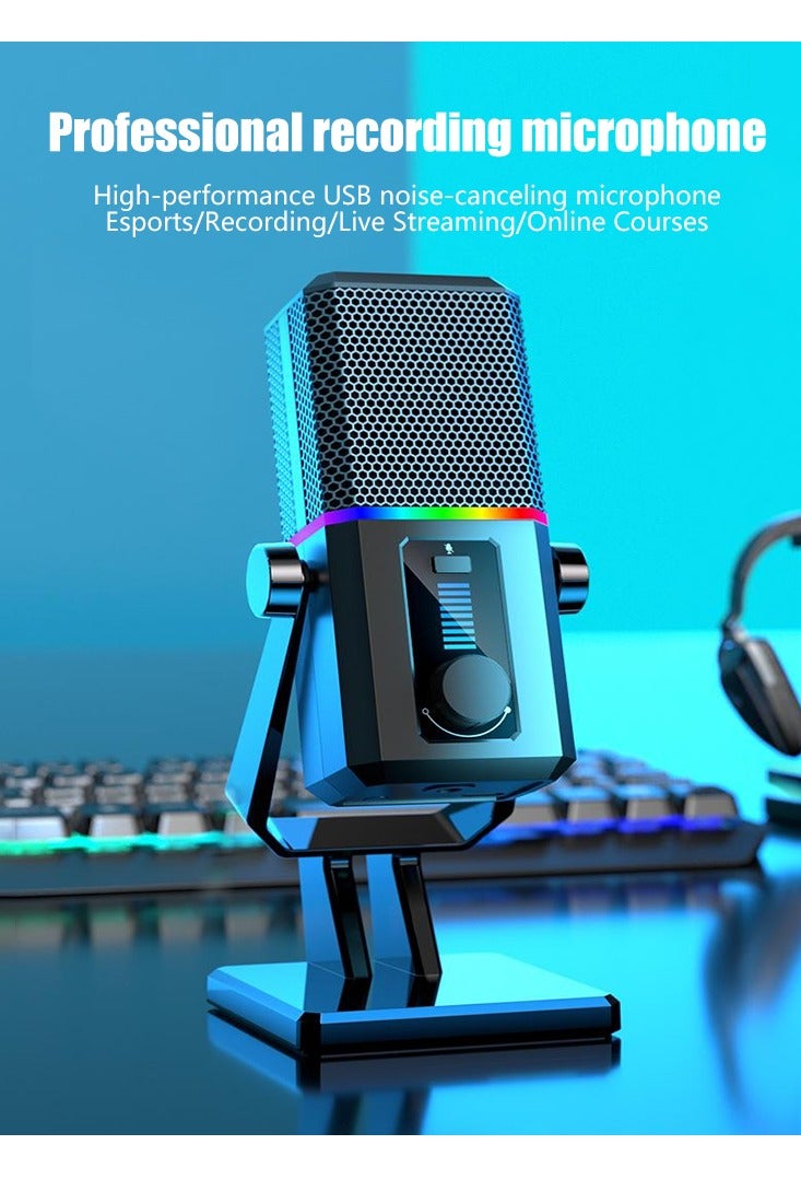 COOLCOLD Professional USB Microphone Kit Plug & Play，Live K-Song Recording,easy to use and has clear sound quality, Suitable For Computers, Recording, Podcasts, Games - Image 2