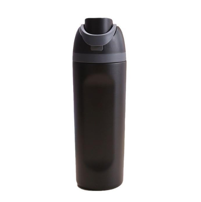 NowExp NowExp Premium FreeSip 2in1 LeakProof Insulated Stainless Steel Water Bottle with Secure Carry Handle Versatile for School Office Gym Home Outdoor Use 900ml Black  - Image 1