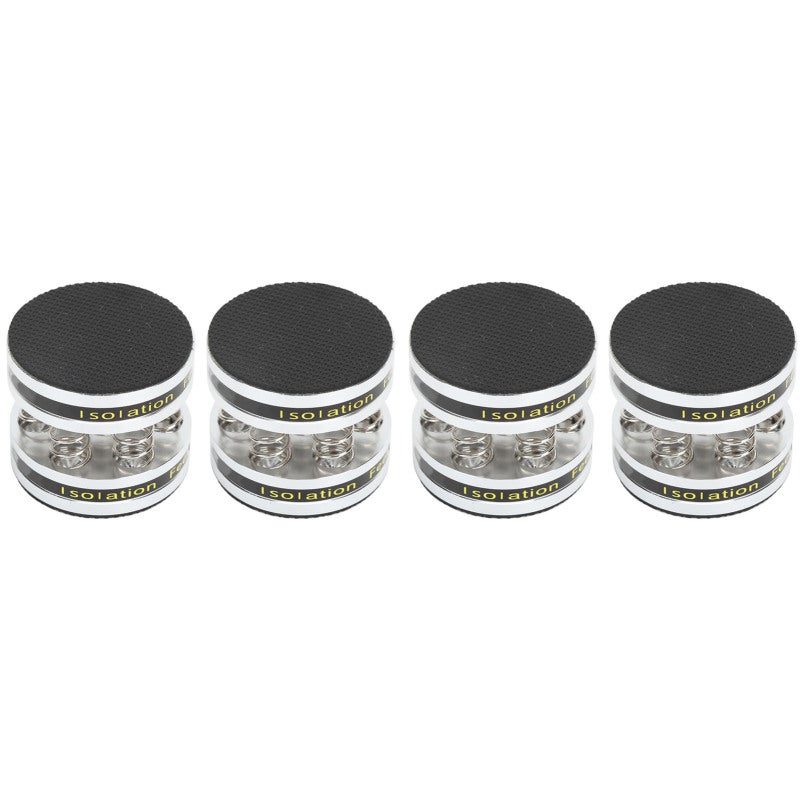 Preffair Turntable Isolation Feet Pad Silver Aluminum Alloy Spring Isolation Feet - Non-slip Rubber Absorb Vibration Audio Feet Spikes for Improved Sound Clarity - Image 5