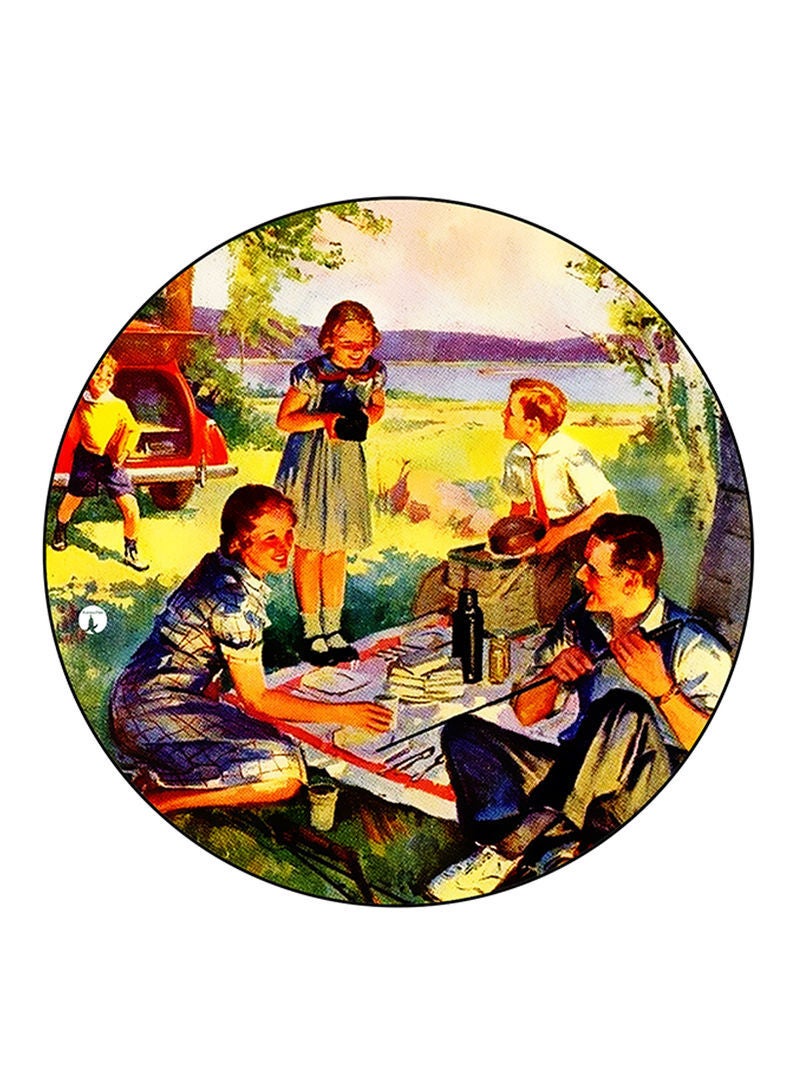 RKN Vintage Art Printed Mouse Pad  Multicolour