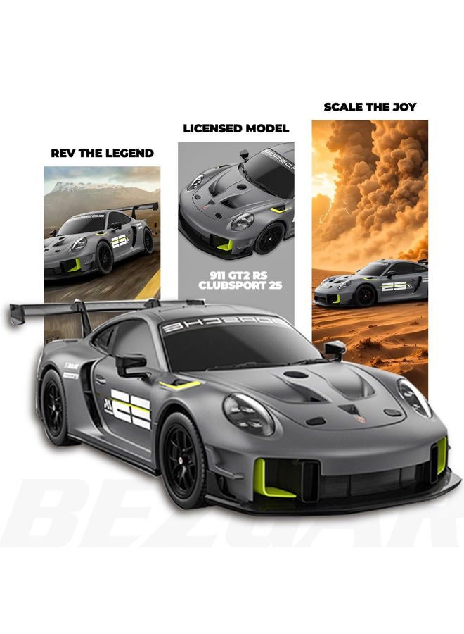 BEZGAR Porsche Remote Control Car - Officially Licensed Porsche 911 GT2 RS Toy Car 1:24 Porsche RC Car Model Vehicle Gift for Boys,Girls,Teens and Adults - Image 2