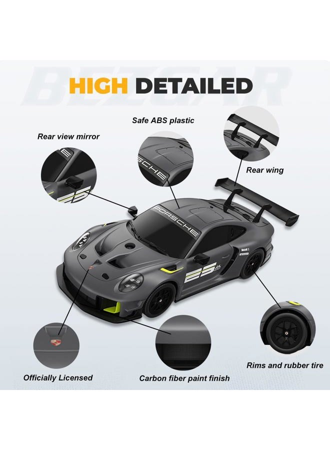 BEZGAR Porsche Remote Control Car - Officially Licensed Porsche 911 GT2 RS Toy Car 1:24 Porsche RC Car Model Vehicle Gift for Boys,Girls,Teens and Adults - Image 3