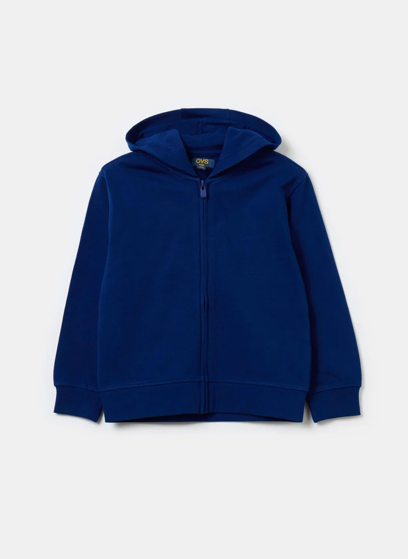 او في اس Full-zip sweatshirt in French terry with hood
