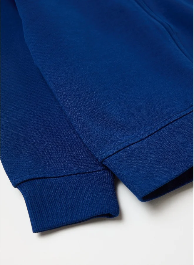 او في اس Full-zip sweatshirt in French terry with hood