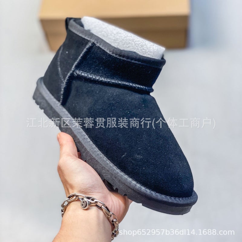 UG Classic Winter Sheepskin Snow Boots Waterproof Durable Comfortable Warm Fur Lined Low-Top Boots for Women