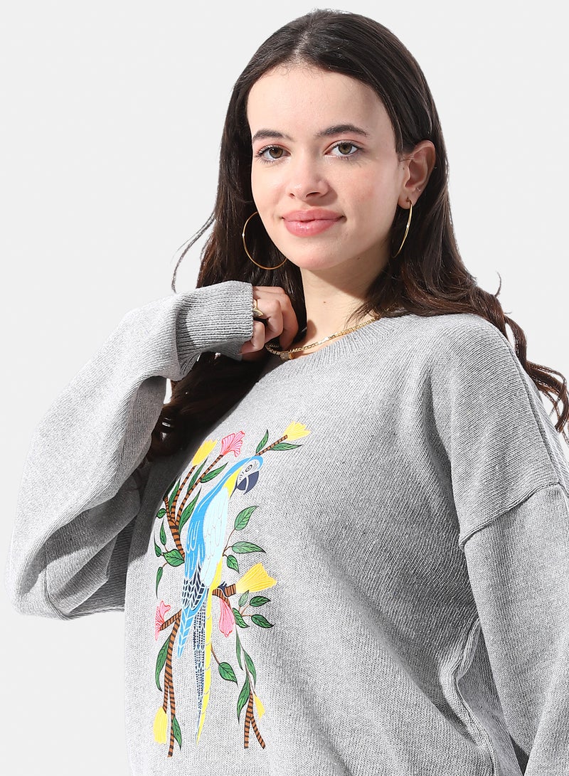 Andora Chest Patterned Comfy Knitted Pullover - Image 4