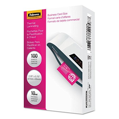 Fellowes Glossy Pouches - Business Card, 10 mil, 100 pack - Image 3