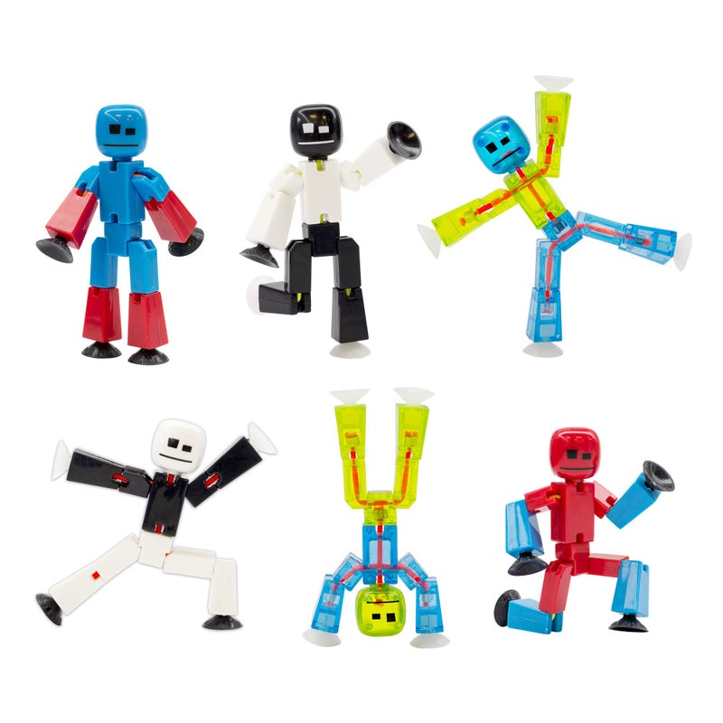 Zing Stikbot Series 4 - Color 6 Piece Posable Action Figure Set - for Stop Motion Animation - Ages 4 and Up - Image 1