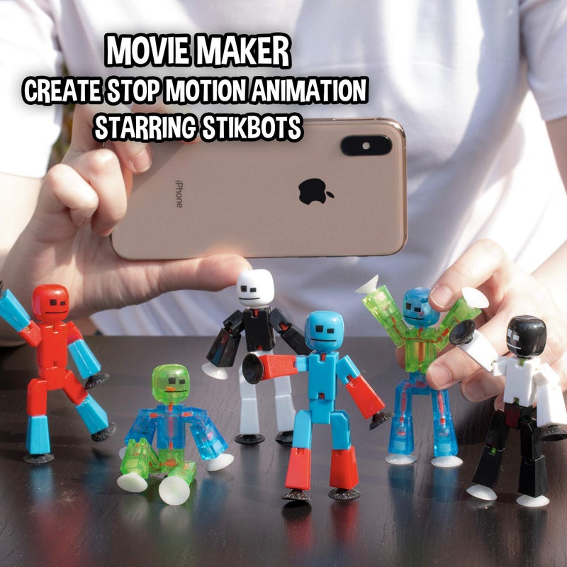 Zing Stikbot Series 4 - Color 6 Piece Posable Action Figure Set - for Stop Motion Animation - Ages 4 and Up - Image 5
