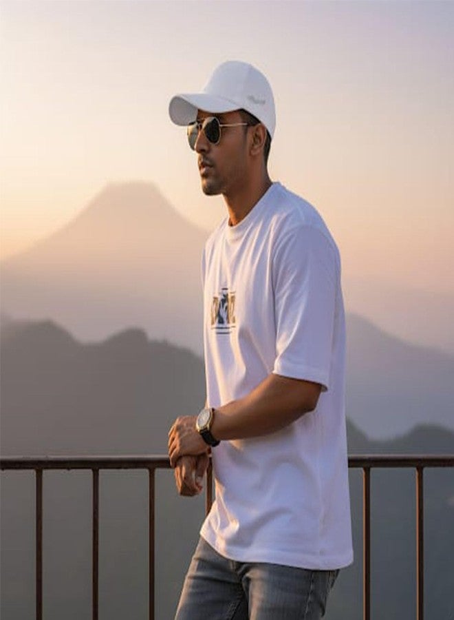 C Classic Plain White Cotton Cap for Classy Looks - Image 3