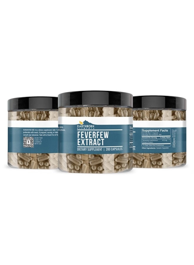 earthborn elements Feverfew Extract 200 Capsules, Pure & Undiluted, No Additives - Image 4