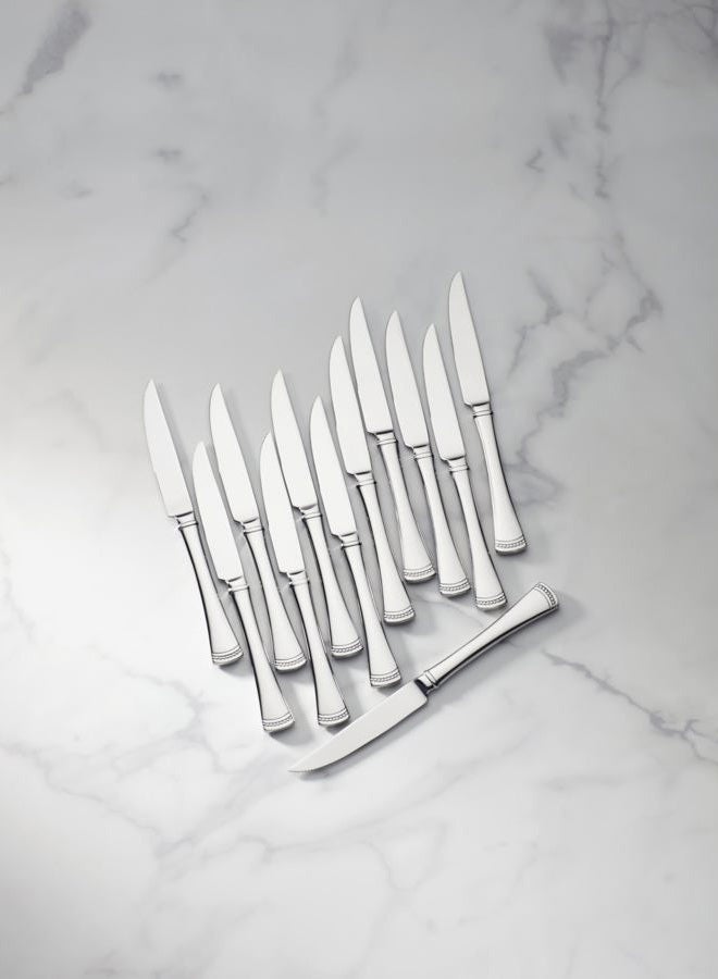 LENOX 815486 Portola Stainless Steel 65-Piece Flatware Set, Silver 3.6 LB 891307 - Image 2