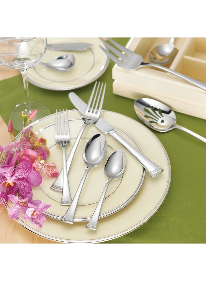 LENOX 815486 Portola Stainless Steel 65-Piece Flatware Set, Silver 3.6 LB 891307 - Image 3