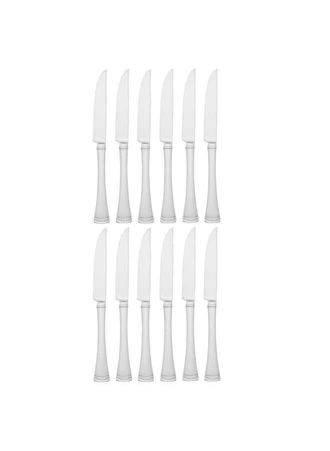 LENOX 815486 Portola Stainless Steel 65-Piece Flatware Set, Silver 3.6 LB 891307 - Image 1