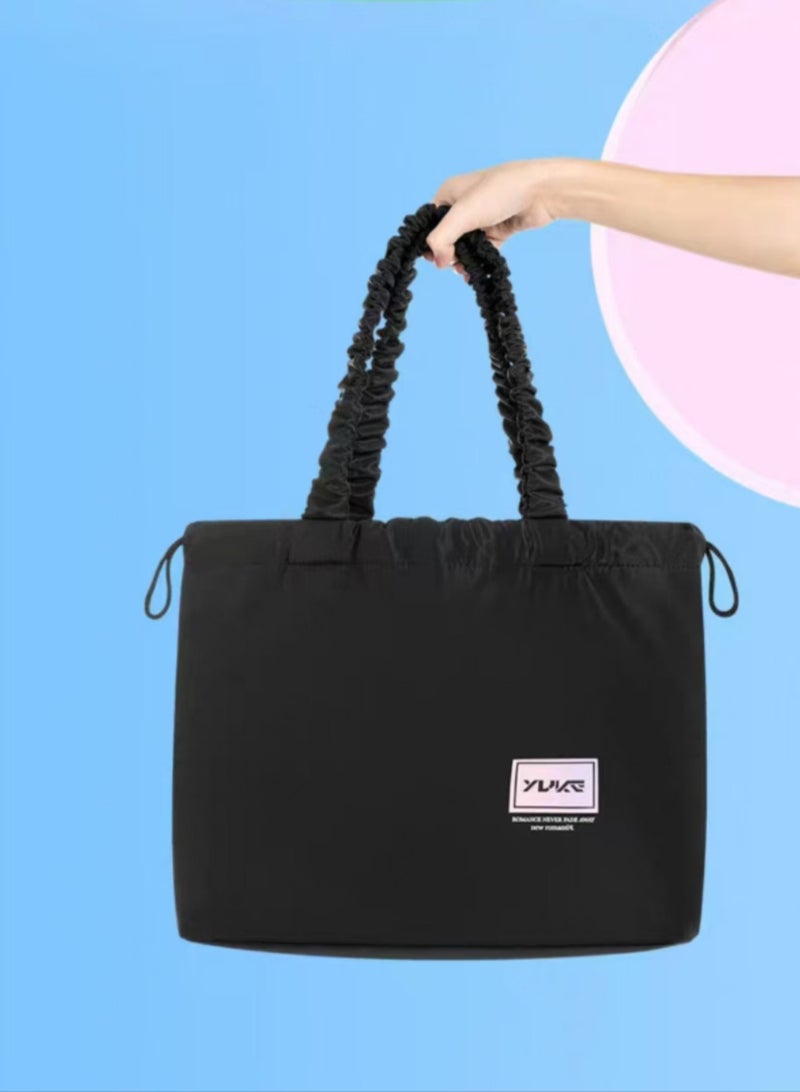 YUKE Black fitness bag with dry wet separation swimming bag - Image 1