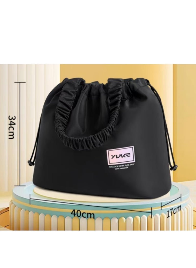 YUKE Black fitness bag with dry wet separation swimming bag - Image 2