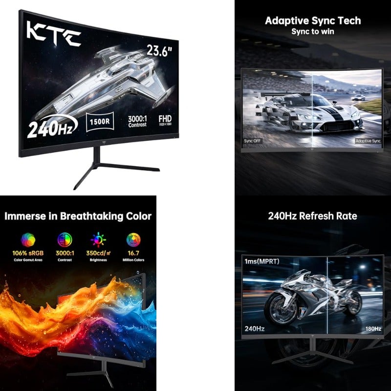 كي تي سي Ktc Curved Gaming Monitor H24s17p 24 inch