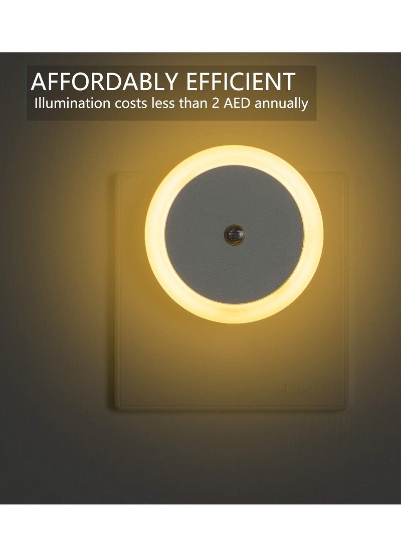 ح واحة مصباح ليلي LED مكون من قطعتين، يُوصل بالحائط مع مستشعر إضاءة ذكي، مناسب للنوم، إضاءة للأطفال للممرات، وأسرة الأطفال الصغار، والسلالم، لون أبيض دافئ - Image 5
