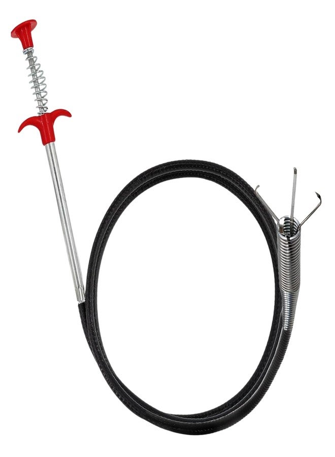 New Ware 5 Ft Drain Cleaning Spring Claw | Rubber Coated Steel Hair Catcher Wire for Kitchen Sink, Wash Basin & Bathtub - Image 1