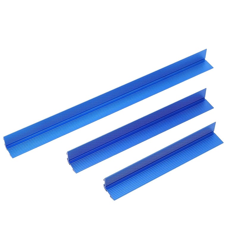 3 قطع من مجموعة مسطرة الزاوية على شكل V من سبائك الألومنيوم، أداة قياس النجارة - Image 5