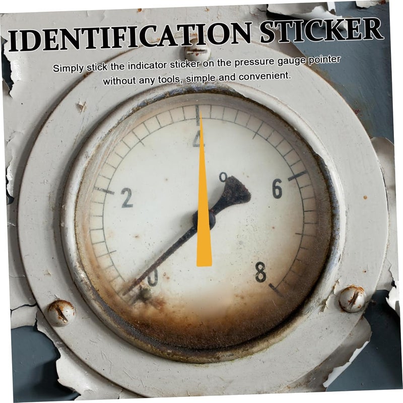 Yellow Reflective Arrow Stickers For Pressure Gauges And Test Kits Easy Peel High Adhesive - Image 5