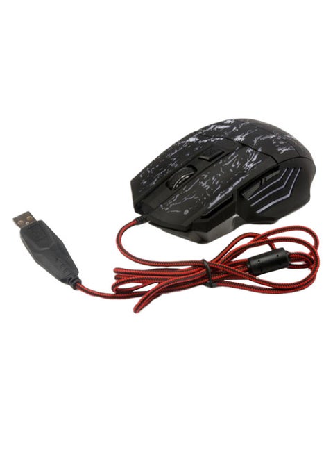 Crack Glow Gaming Mouse Black/Red