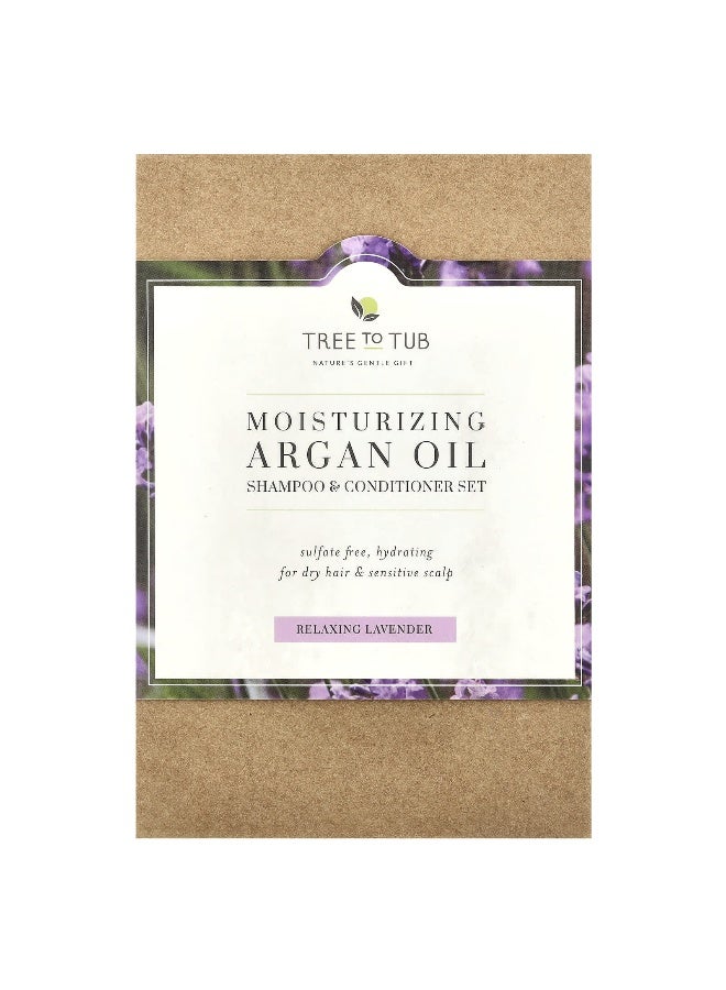 Tree to Tub Tree To Tub, Moisturizing Argan Oil Shampoo & Conditioner Set, For Dry Hair, Relaxing Lavender, 2 Piece Set, 8.5 fl oz (250 ml) Each  - Image 2