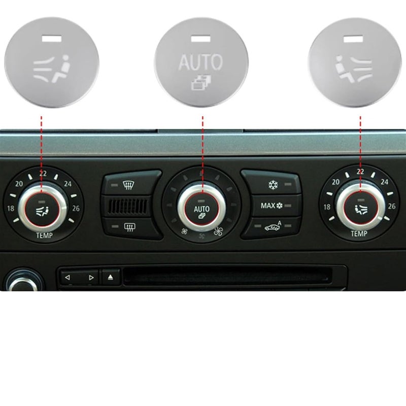 QASULER Car Air Conditioning Control Knob for BMW 5 Series E60 E61 - Image 2