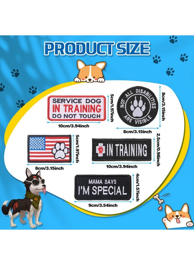 Mtlee 16 Pieces Service Dog Patch Please Do Not Pet in Training Patches Removable Tactical Embroidered Badge for Service Dog Harness Vest Collar Clothes - Image 2
