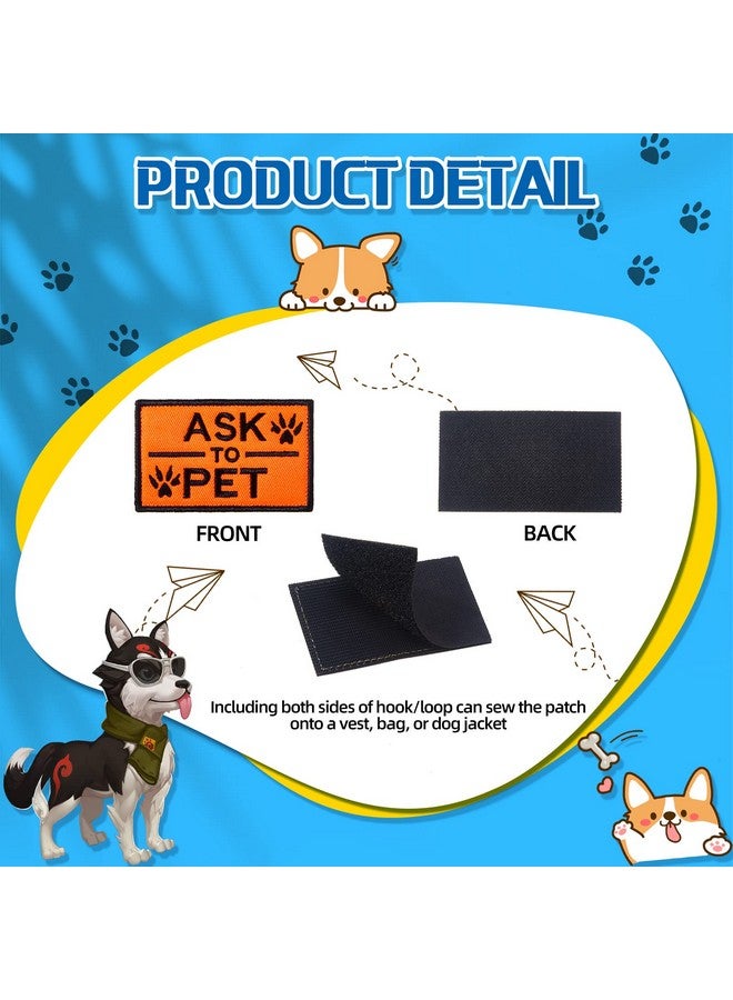 Mtlee 16 Pieces Service Dog Patch Please Do Not Pet in Training Patches Removable Tactical Embroidered Badge for Service Dog Harness Vest Collar Clothes - Image 4