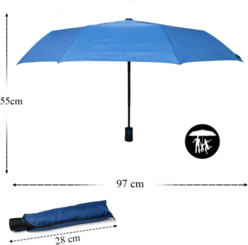 اليفن ماركت Eleven Market Fully Automatic Blue Men's Umbrella
