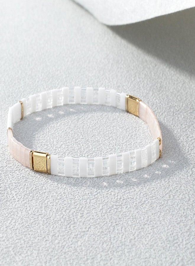 KELITCH Stretch Bracelets Shell Pearl Beads Bracelets Colorful Friendship Bracelets for Women (10B) - Image 4