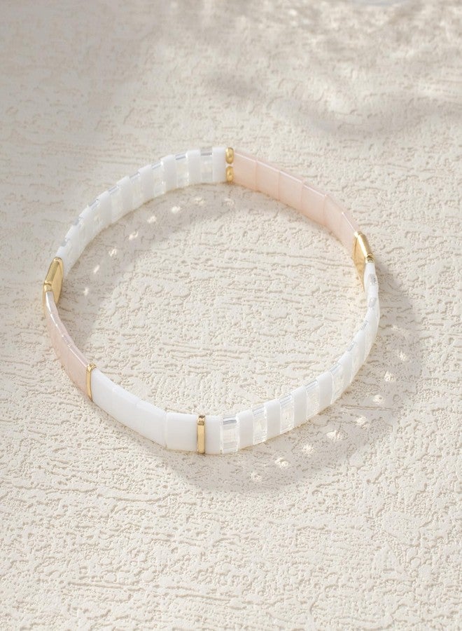 KELITCH Stretch Bracelets Shell Pearl Beads Bracelets Colorful Friendship Bracelets for Women (10B) - Image 3
