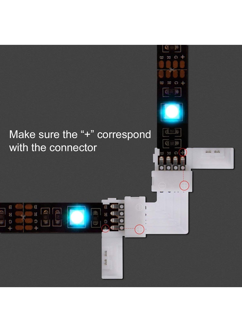 protium L Shape Connector for RGB Light strips for corner 90 degree joint Cant be used with waterproof Strips 4Pcs  - Image 4