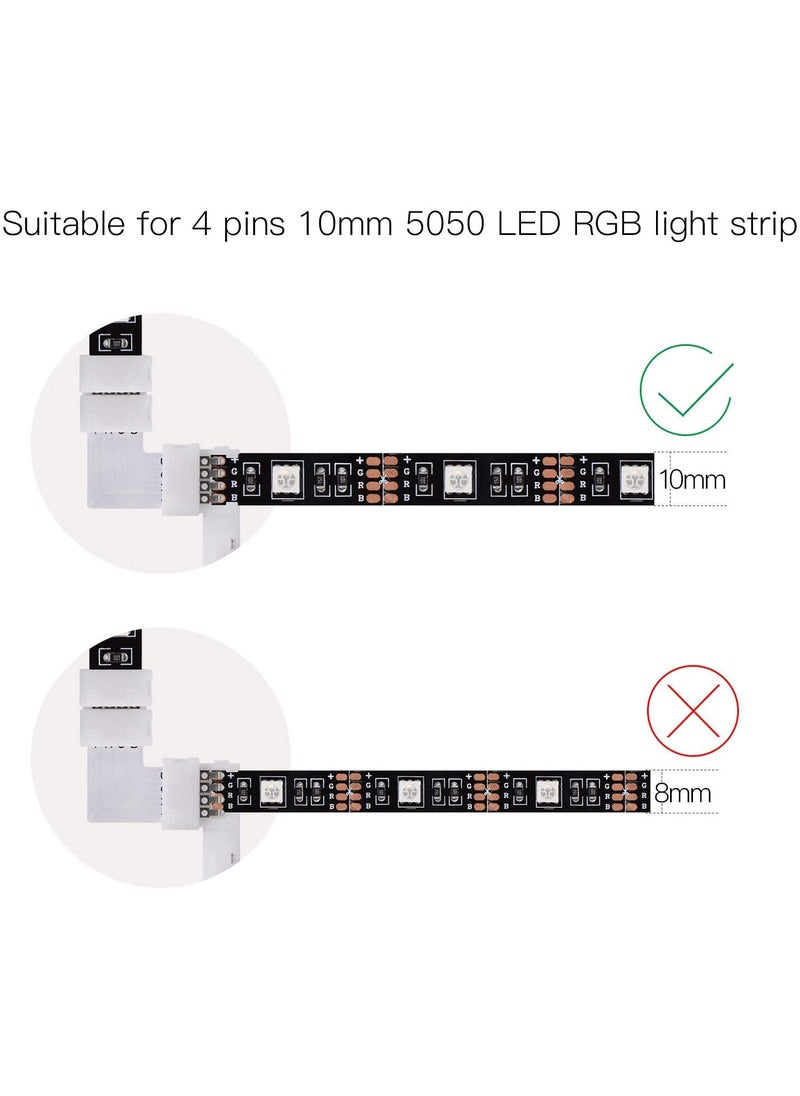 protium L Shape Connector for RGB Light strips for corner 90 degree joint Cant be used with waterproof Strips 4Pcs  - Image 3