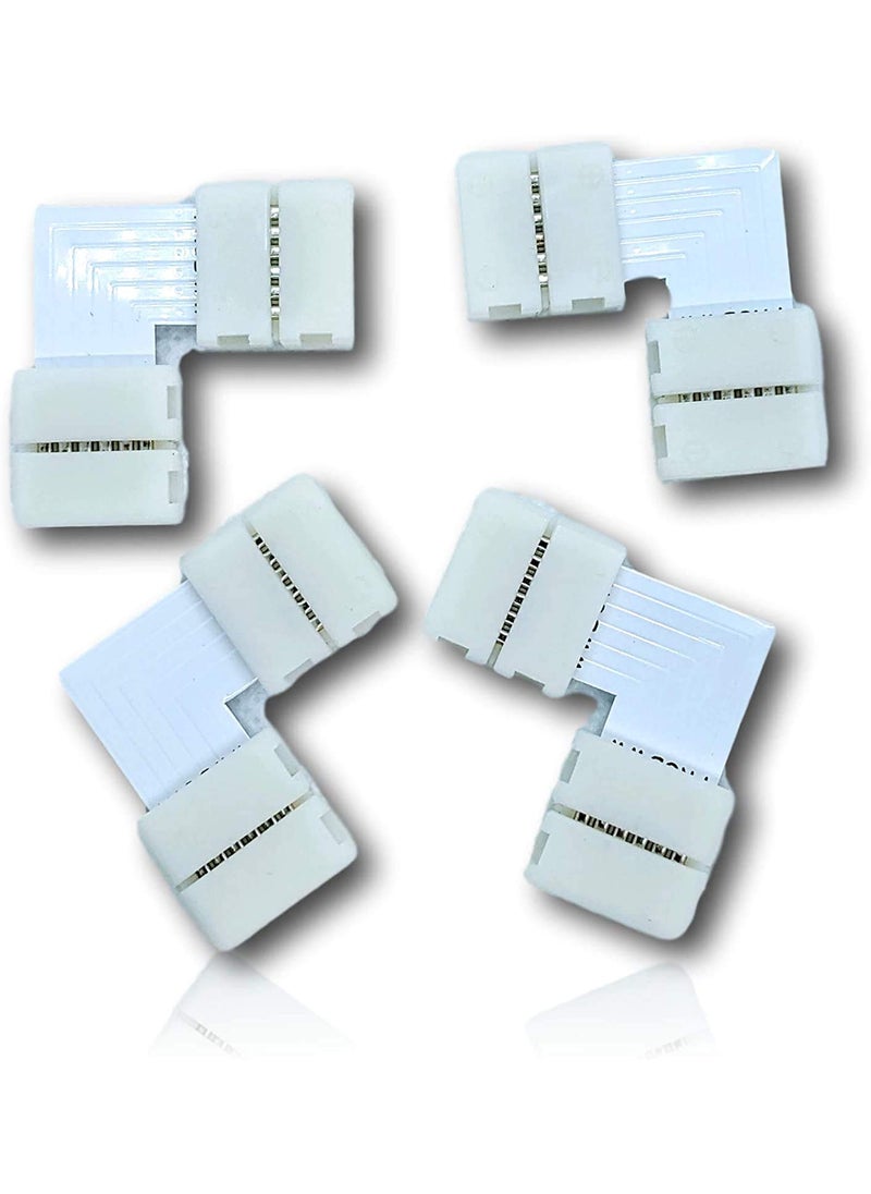 protium L Shape Connector for RGB Light strips for corner 90 degree joint Cant be used with waterproof Strips 4Pcs  - Image 1