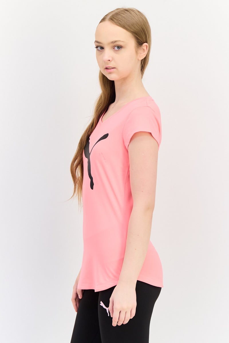 PUMA Women Slim Fit Short Sleeve Training Top, Bright Pink - Image 3