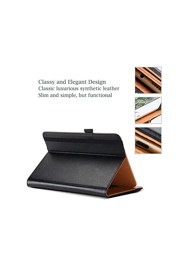 Procases - Universal Case For 9 10 Inch Tablet Stand Folio Universal Tablet Case Protective Cover For 9 Inch 10.1 Inch Touchscreen Tablet With Adjustable Fixing Band And Multiple Viewing Angles – Black - Image 1