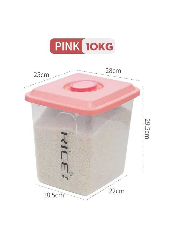 Premify Rice Container Set of 2pcs-Airtight Food Storage Container with Lid &BPA Free Plastic Large Cereal/Flour Sotrage Box, Kitchen Multifunctional Containers (10kg &15kg) - Image 2