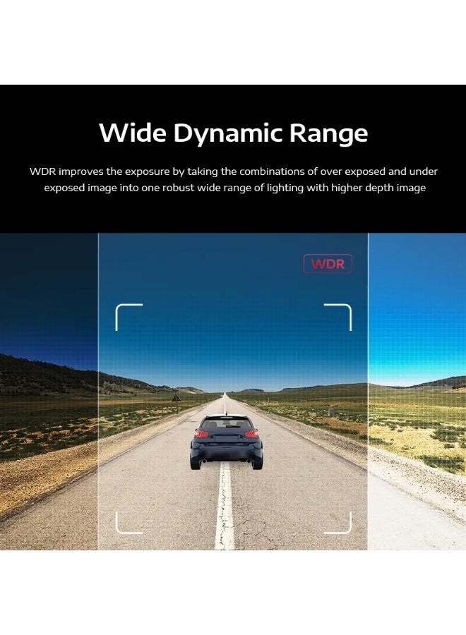 لينجدو كاميرا سيارة مرآة ذكية 4K أمامية + 1080P خلفية بشاشة لمس 9.66 بوصة، واي فاي، تحكم صوتي، تسجيل مزدوج، Type-C، تدعم GPS - LD2K - Image 5