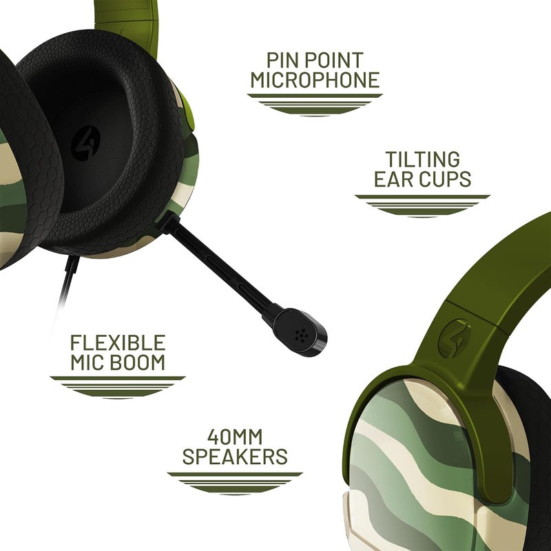 4gamers Panther Gaming Headset with Stand - Wave Forest, Compatible with PS4, PS5, Xbox, Switch & PC - Image 4
